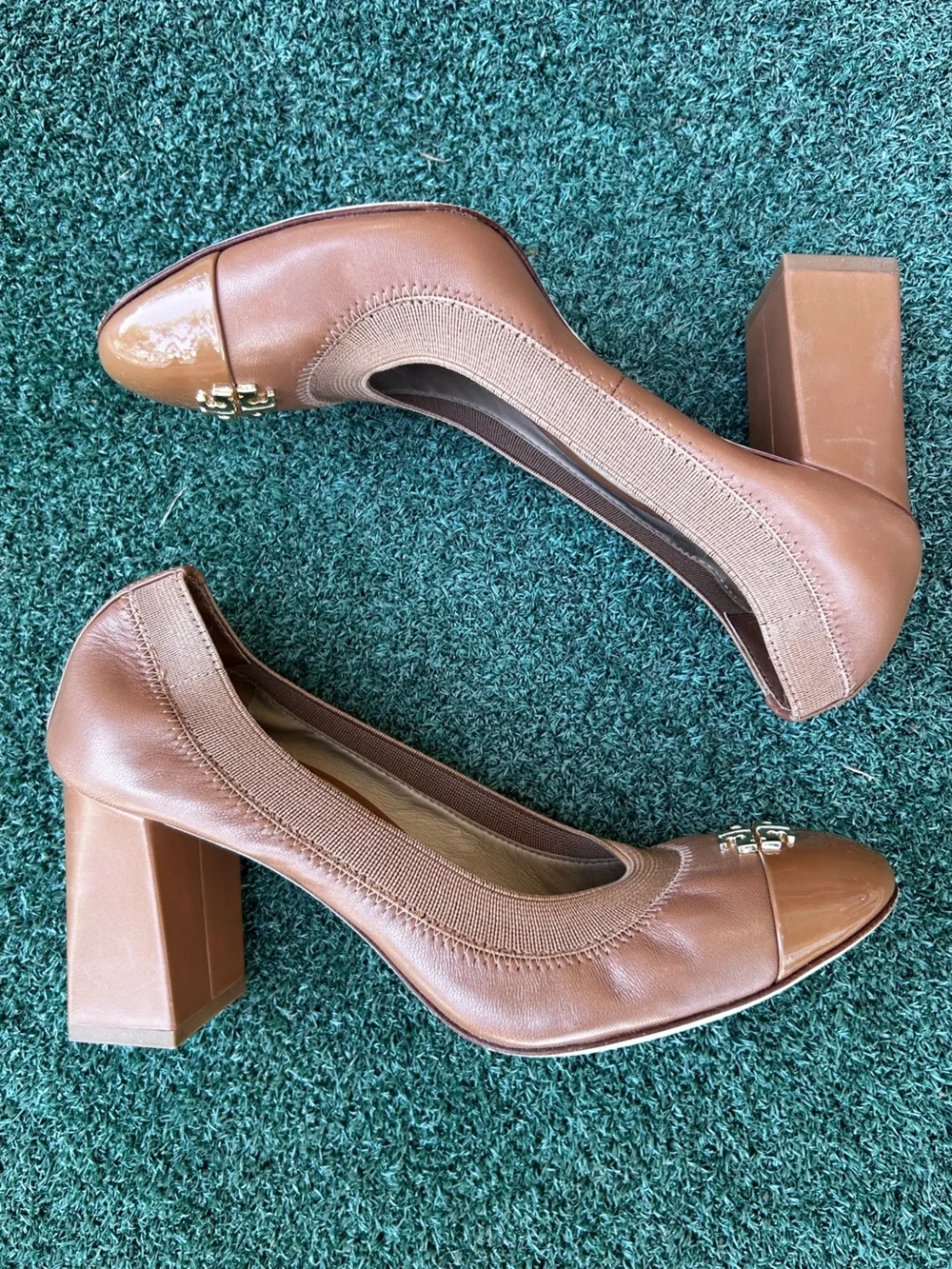 Tory Burch Jolie Pump Leather Tan 6.5